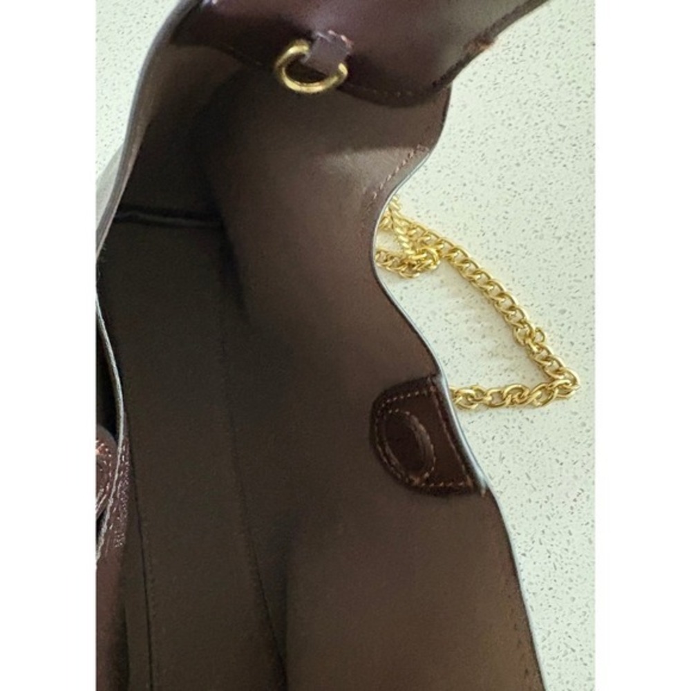 Coach Brooklyn 23 Chain Shoulder Bag Maple Authentic Preppy Minimalist Old Money - Picture 14 of 15